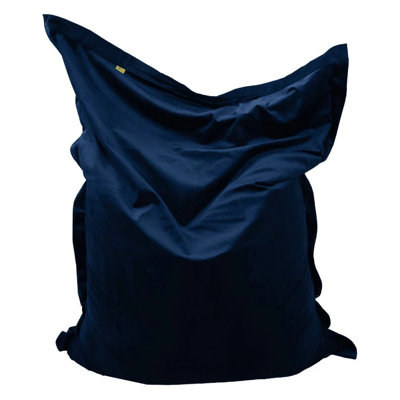 Lazy Panda Handmade Velvet Giant Bean Bags - Blue - مقعد جلدي